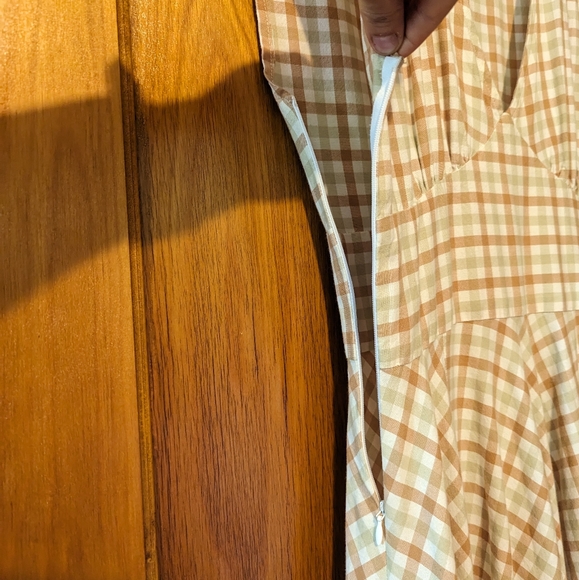 SELVA \ NEGRA Checkered Midi Dress | Size 2 - Picture 10 of 13